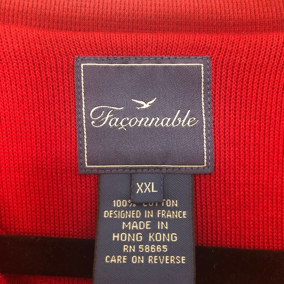 Faconnable Men’s Sweatshirt Red Size‎ XXL EUC - Picture 3 of 3